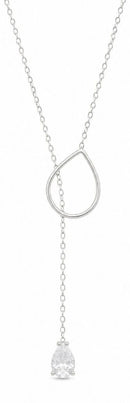 Colar Gravata Gota Cristal