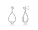 Brinco Gota Cristal com Zircônias